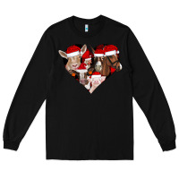 Black farm animals christmas Long Sleeve Tee - CowhideDigitalArt