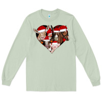 Matcha farm animals christmas Long Sleeve Tee - CowhideDigitalArt
