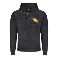 Vintage Black Hercules Beetle Side Vintage Hoodie - LillyAllenDesigns