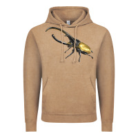 Vintage Coffee Hercules Beetle Side Vintage Hoodie - LillyAllenDesigns