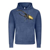 Vintage Denim Hercules Beetle Side Vintage Hoodie - LillyAllenDesigns