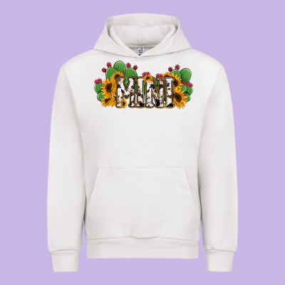 Cactus Cowhide Sunflower Mama And Mini Set Urban Hoodie Designed By Jasminsmagicworld