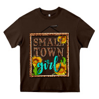 Chocolate Brown small town girl olivia Heavy Core Tee - OliviaCreatesArt