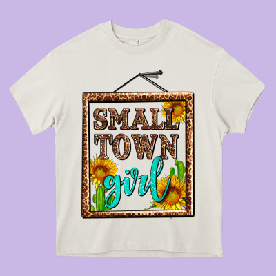 Small Town Girl Olivia Heavy Core Tee Designed By Oliviacreatesart