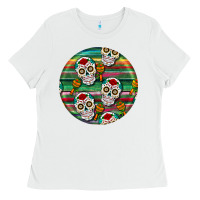 White hispanic heritage month round earrings 4 Ladies Tee - BundleAndBundleShop