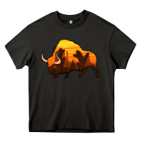 Asphalt western bison Heavy Core Tee - Jasminsmagicworld