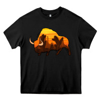 Black western bison Heavy Core Tee - Jasminsmagicworld