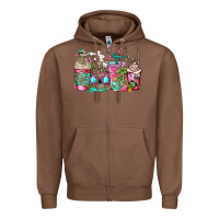 Chestnut skeleton summer coffee cups Zipper Hoodie - Jasminsmagicworld