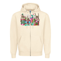 Sandshell skeleton summer coffee cups Zipper Hoodie - Jasminsmagicworld