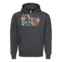Smoke skeleton summer coffee cups Zipper Hoodie - Jasminsmagicworld