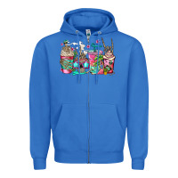 True Royal skeleton summer coffee cups Zipper Hoodie - Jasminsmagicworld