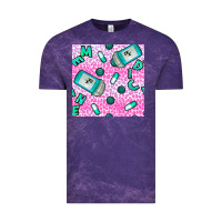 Cloud Purple Western Medicine Seamless Pattern Vintage Tee - BundleAndBundleShop