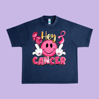 Hey Cancer With Middle Fingers Urban Heavy Tee Designed By Lillyallendesigns