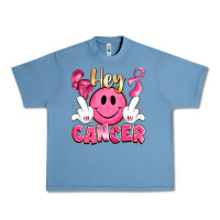 Pebble Blue hey cancer with middle fingers Urban Heavy Tee - LillyAllenDesigns