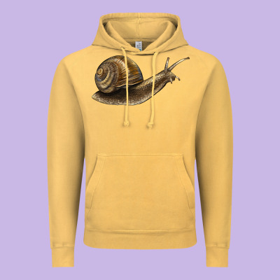 Snail Vintage Hoodie Designed By Lillyallendesigns