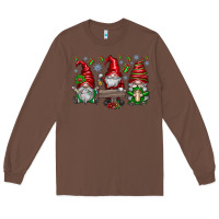 Chestnut christmas gnomes celebration Long Sleeve Tee - CowhideDigitalArt
