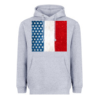 Heather Grey custom text american flag(used font 'doctrin Heavyweight Hoodie - Jasminsmagicworld