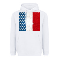 White custom text american flag(used font 'doctrin Heavyweight Hoodie - Jasminsmagicworld