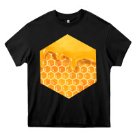Black honeycomb fa element Heavy Core Tee - FaDigitalArtStudio