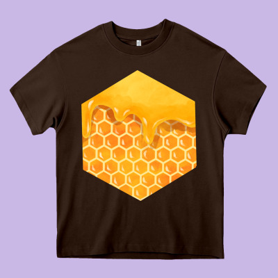 Honeycomb Fa Element Heavy Core Tee Designed By Fadigitalartstudio