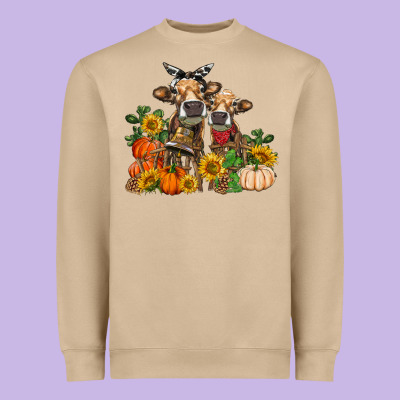 Fall Heifer Cows Heavyweight Sweatshirt Designed By Ranaportraitstore