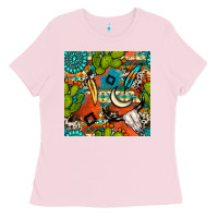 Western Cactus Aztec Seamless Pattern Ladies Tee | Teevron