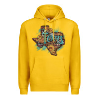 Lemon leopard cowhide sunflower texas map Premium Hoodie - Artiststas