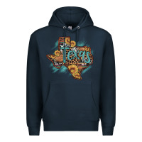 Navy leopard cowhide sunflower texas map Premium Hoodie - Artiststas