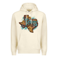Sandshell leopard cowhide sunflower texas map Premium Hoodie - Artiststas