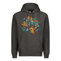 Smoke leopard cowhide sunflower texas map Premium Hoodie - Artiststas