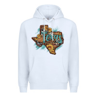 White leopard cowhide sunflower texas map Premium Hoodie - Artiststas
