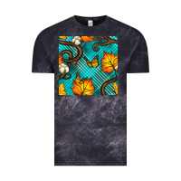 Cloud Black autumn leaves seamless pattern Vintage Tee - BundleAndBundleShop