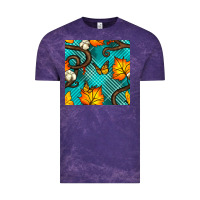 Cloud Purple autumn leaves seamless pattern Vintage Tee - BundleAndBundleShop