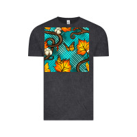 Vintage Black autumn leaves seamless pattern Vintage Tee - BundleAndBundleShop