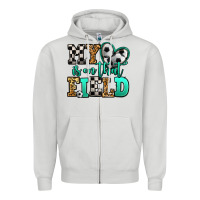 Dove Grey my heart is on that field soccer Zipper Hoodie - Jasminsmagicworld