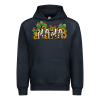 Navy Cactus Cowhide Sunflower Mama and Mini Set Urban Hoodie - Jasminsmagicworld