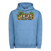 Pigment Pebble Blue Cactus Cowhide Sunflower Mama and Mini Set Urban Hoodie - Jasminsmagicworld