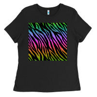 Black zebra glitter seamless pattern Ladies Tee - BundleAndBundleShop