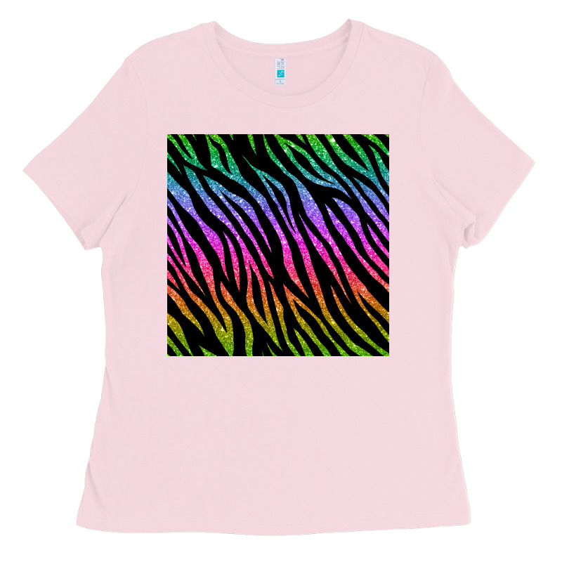 Zebra Glitter Seamless Pattern Ladies Tee by BundleAndBundleShop | Teevron