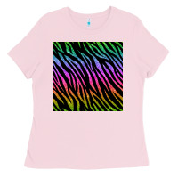 Bubblegum Pink zebra glitter seamless pattern Ladies Tee - BundleAndBundleShop