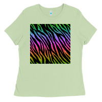 Matcha zebra glitter seamless pattern Ladies Tee - BundleAndBundleShop