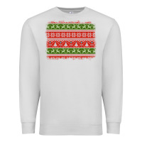 Dove Grey knitted christmas reindeer pine tree background Premium Sweatshirt - Jasminsmagicworld
