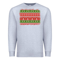Heather Grey knitted christmas reindeer pine tree background Premium Sweatshirt - Jasminsmagicworld