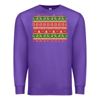 Purple knitted christmas reindeer pine tree background Premium Sweatshirt - Jasminsmagicworld