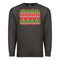 Smoke knitted christmas reindeer pine tree background Premium Sweatshirt - Jasminsmagicworld