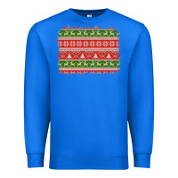 True Royal knitted christmas reindeer pine tree background Premium Sweatshirt - Jasminsmagicworld