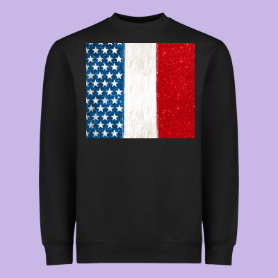 Custom Text American Flag(used Font 'doctrin Heavyweight Sweatshirt Designed By Jasminsmagicworld