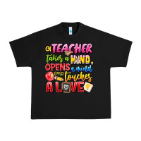 Black a Teacher Takes a Hand Opens a mind and Touches A Urban Heavy Tee - CowhideDigitalArt
