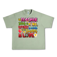 Oil Green a Teacher Takes a Hand Opens a mind and Touches A Urban Heavy Tee - CowhideDigitalArt
