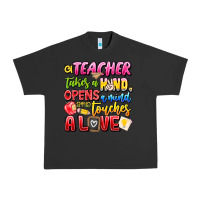 Pigment Black a Teacher Takes a Hand Opens a mind and Touches A Urban Heavy Tee - CowhideDigitalArt